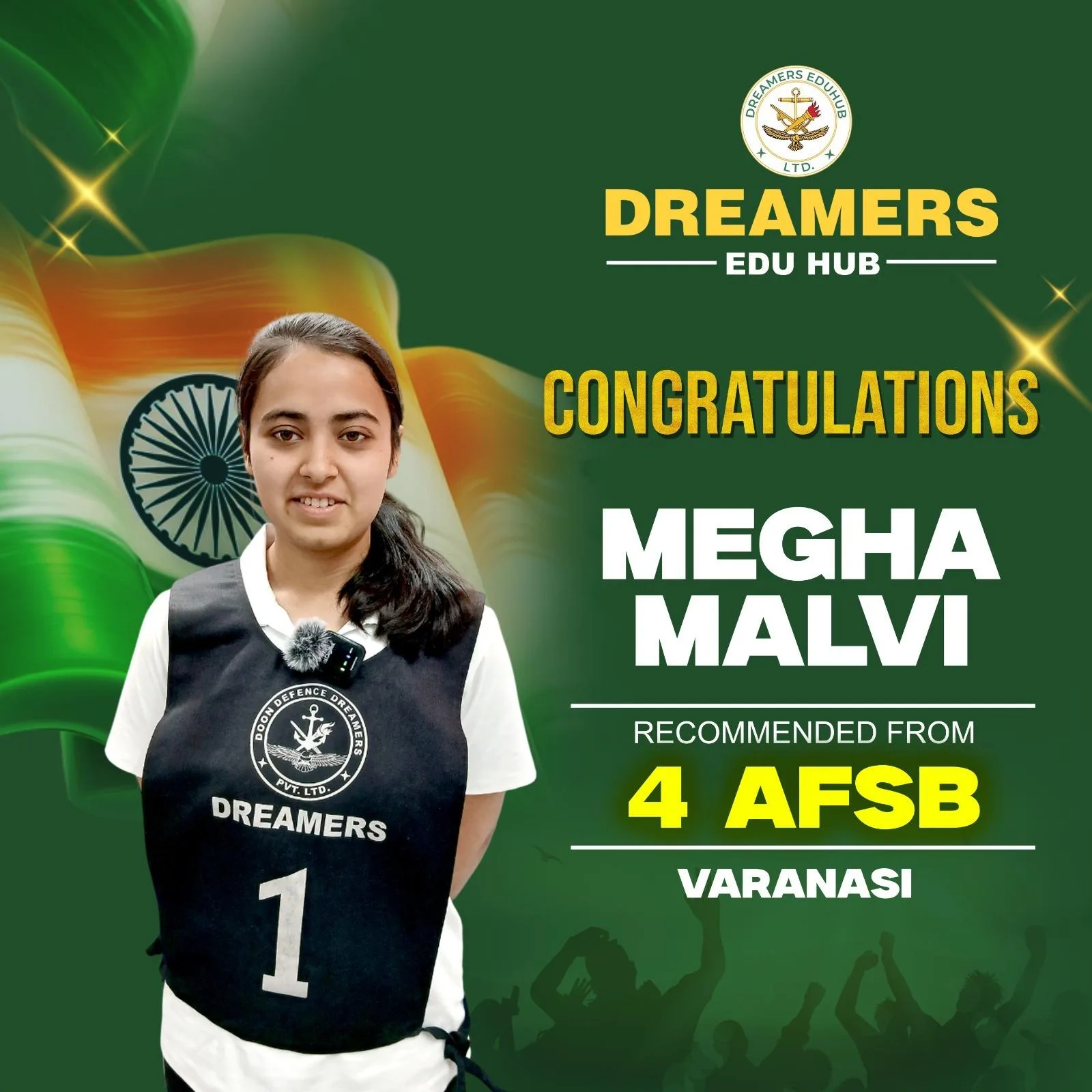 megha Doon Defence Dreamers selections
