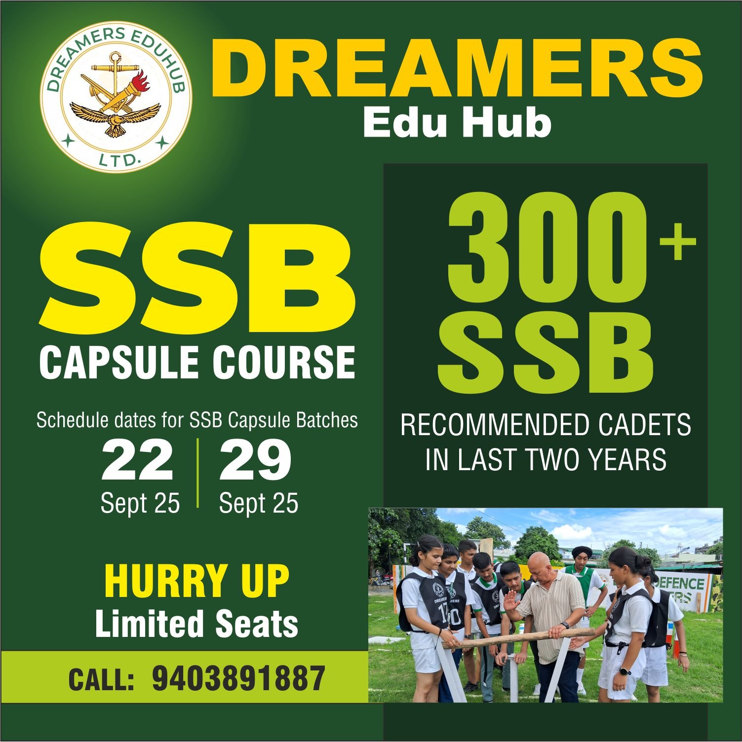 300+ SSB Selection doon defence dreamers