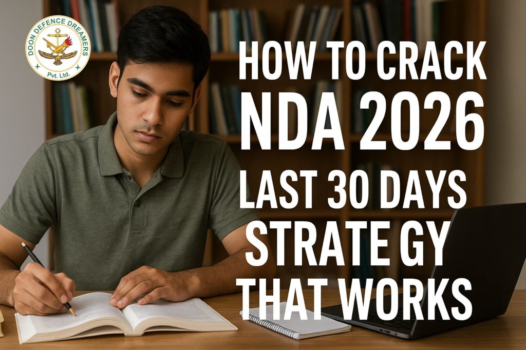 Last 30 Days Strategy for nda 2026 doon defence dreamers