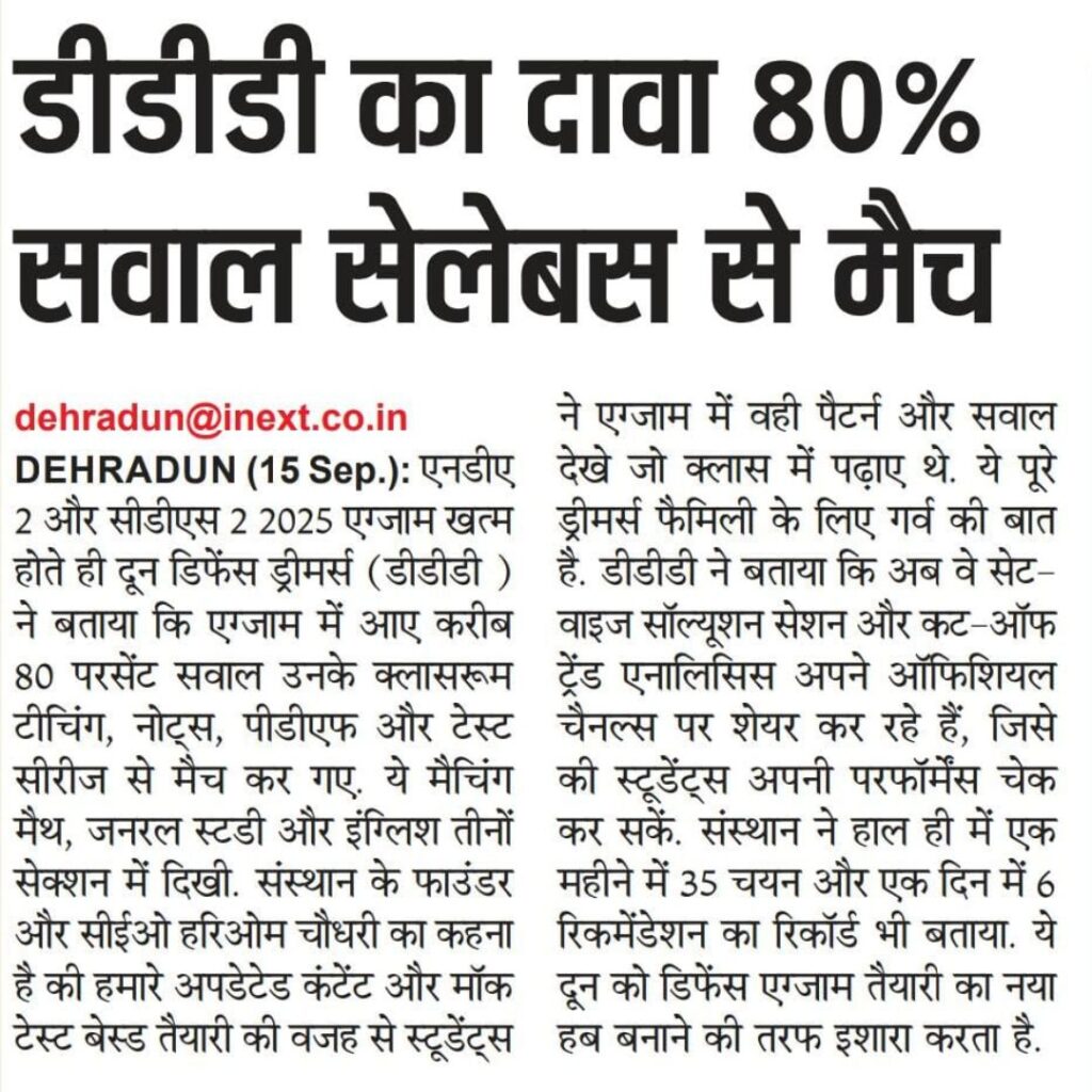 DDD 80% Questions matches the syllabus
