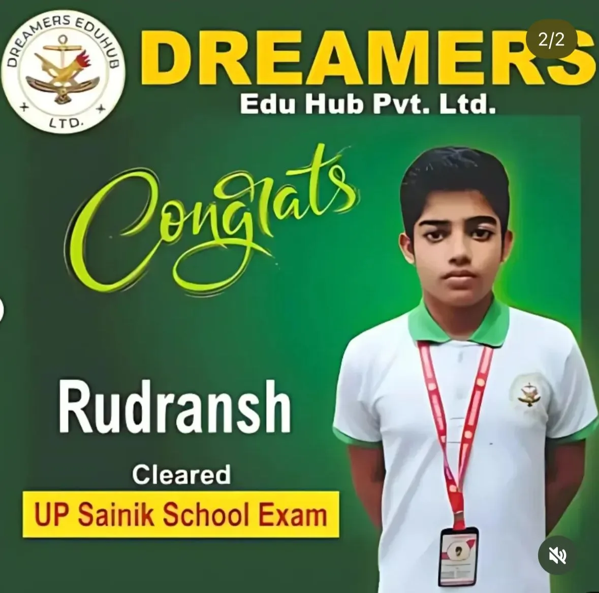 sainik school Selection Rudransh