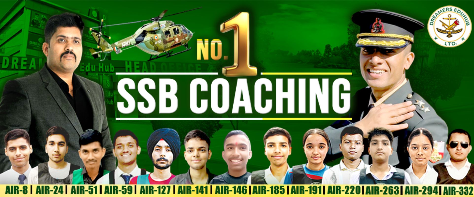 SSB Coaching Batch Hero Banner - Doon Defence Dreamers