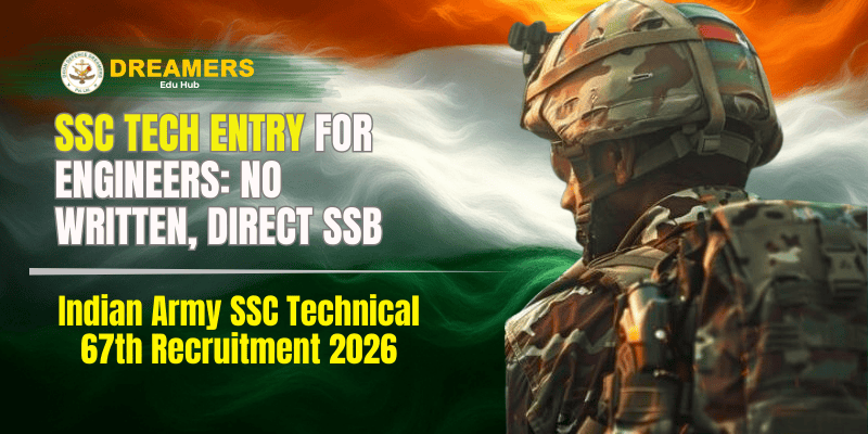 SSC Tech Entry for Engineers No Written, Direct SSB