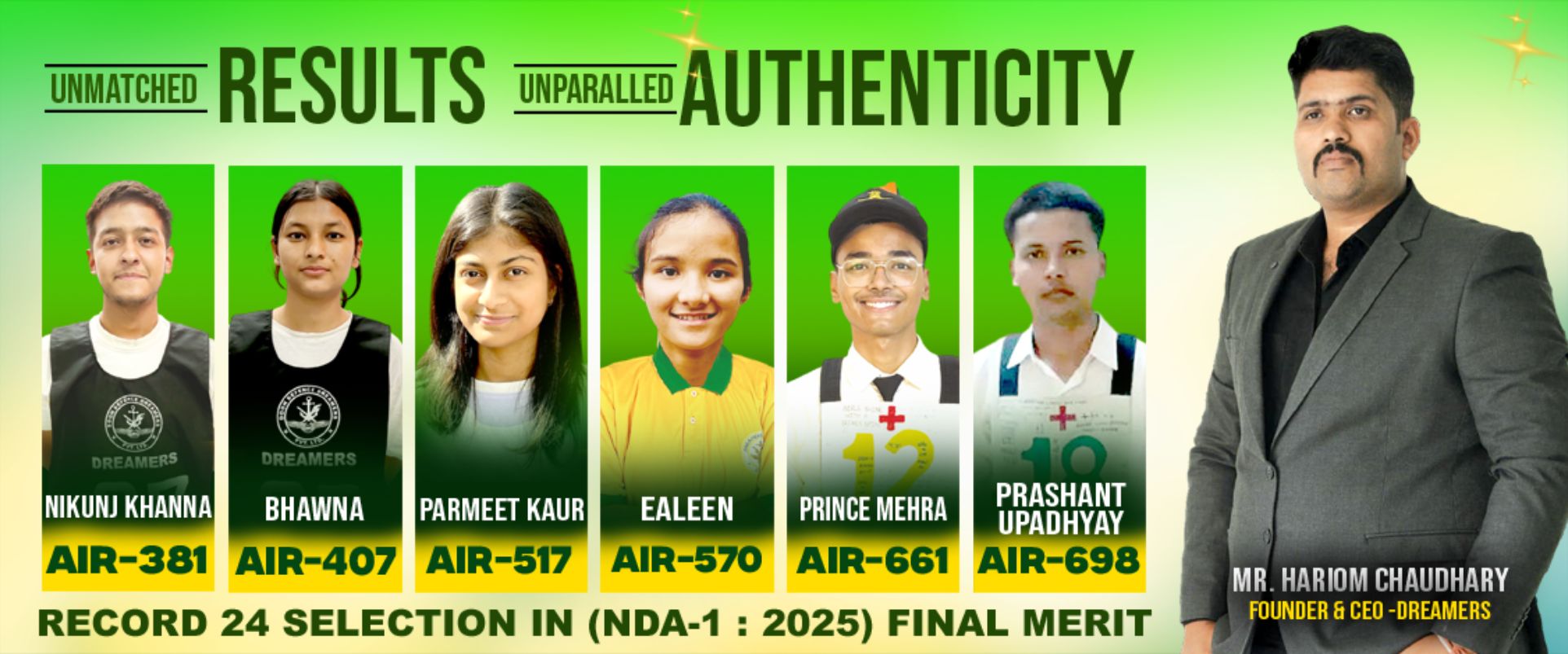 Doon defence dreamers Selected candidates
