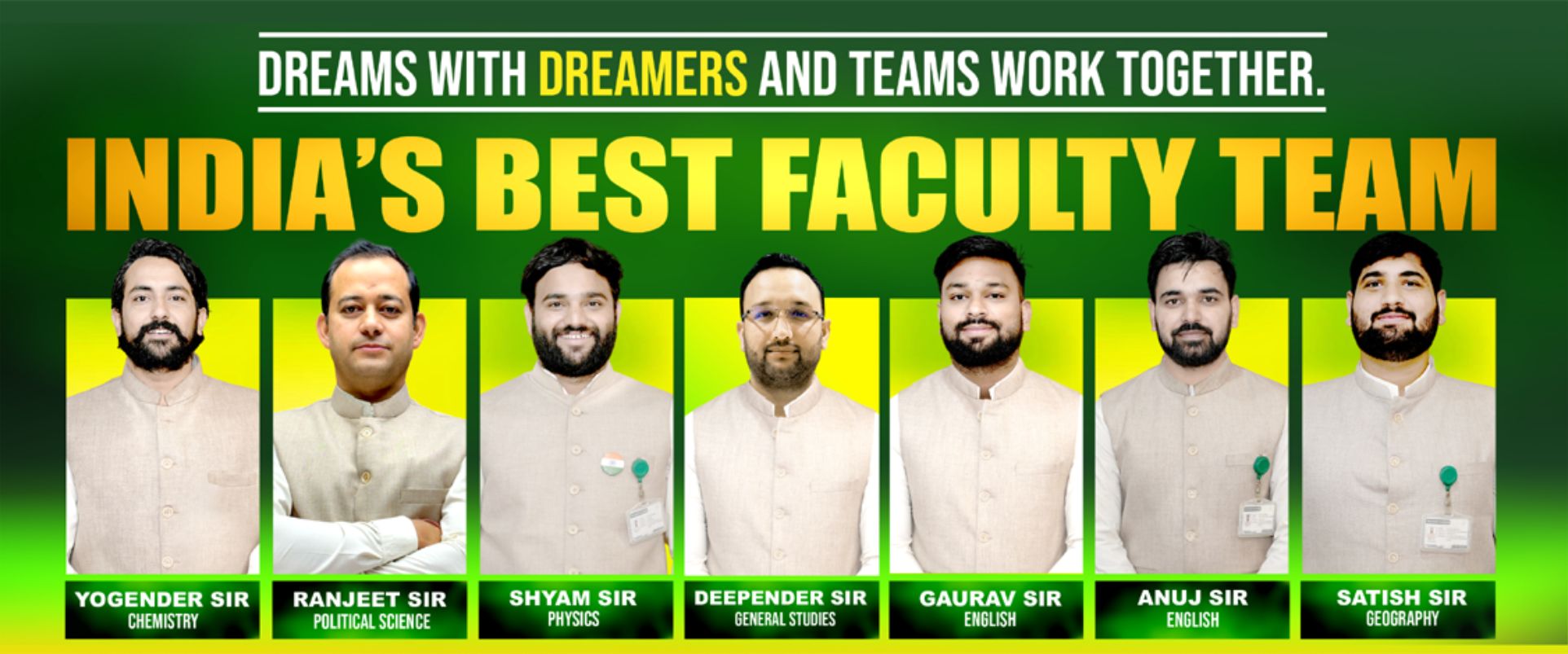 faculty team of doon defence dreamers
