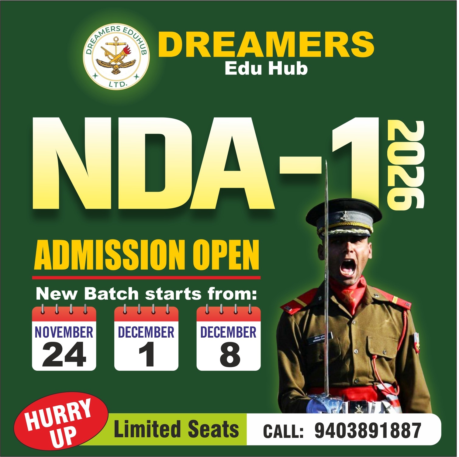 NDA 1 2026 Batch Dates