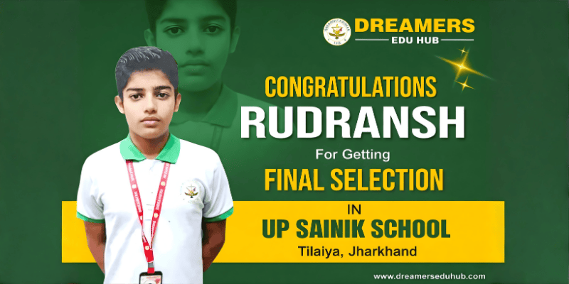Rudransh Successfully Clears UP Sainik School Selection
