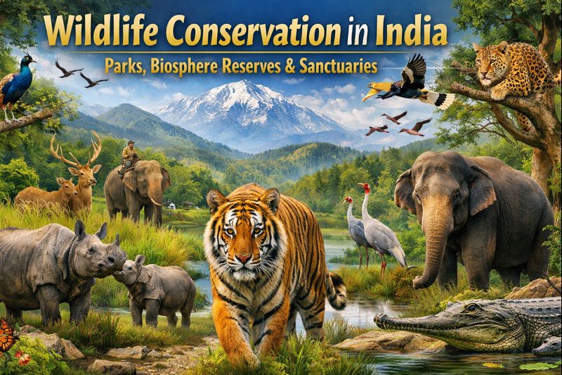 Wildlife Conservation in India (भारत में वन्यजीव संरक्षण)