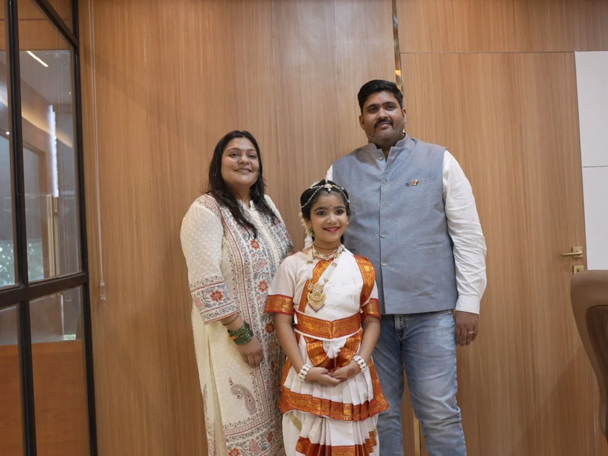 Student with CEO Hariom Chaudhary and Co-Founder