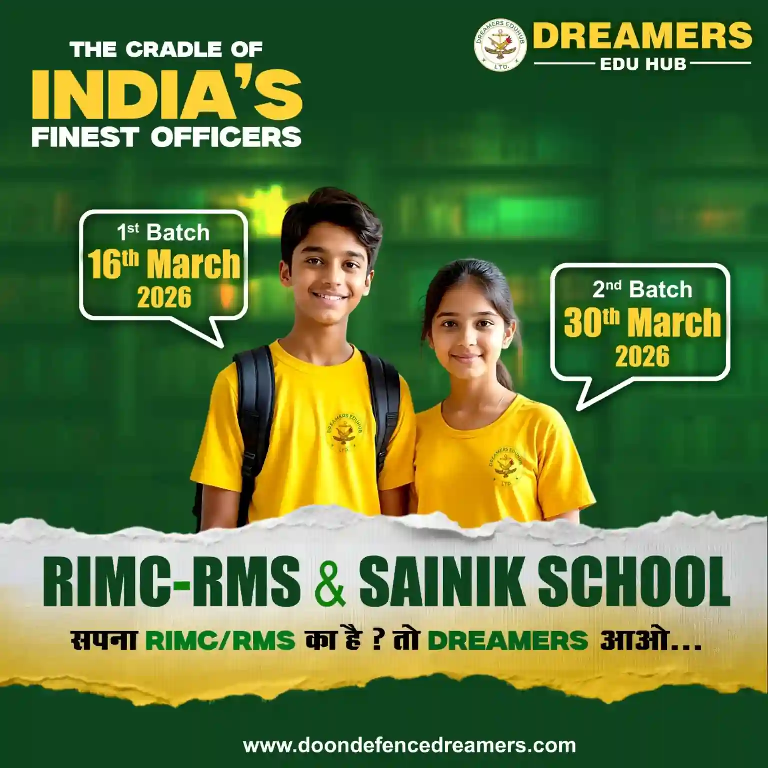 Home RIMC, RMS and Sainik School Upcoming Batches 2026 - Doon Defence Dreamers