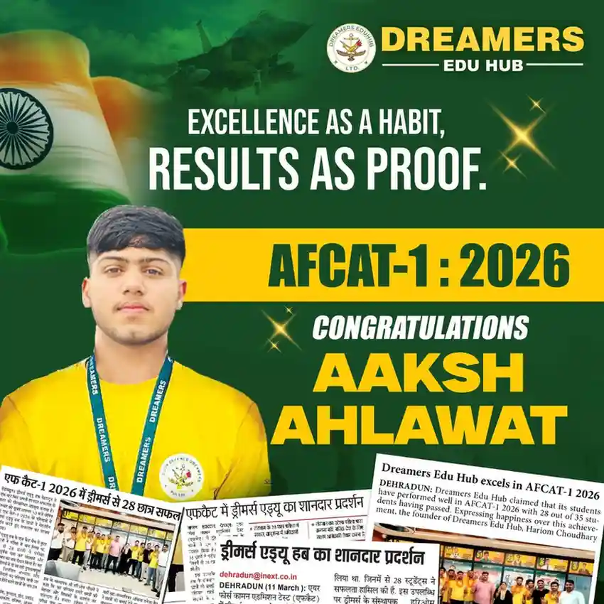 AFCAT 1 2026 Selected Student of Doon Defence Dreamers