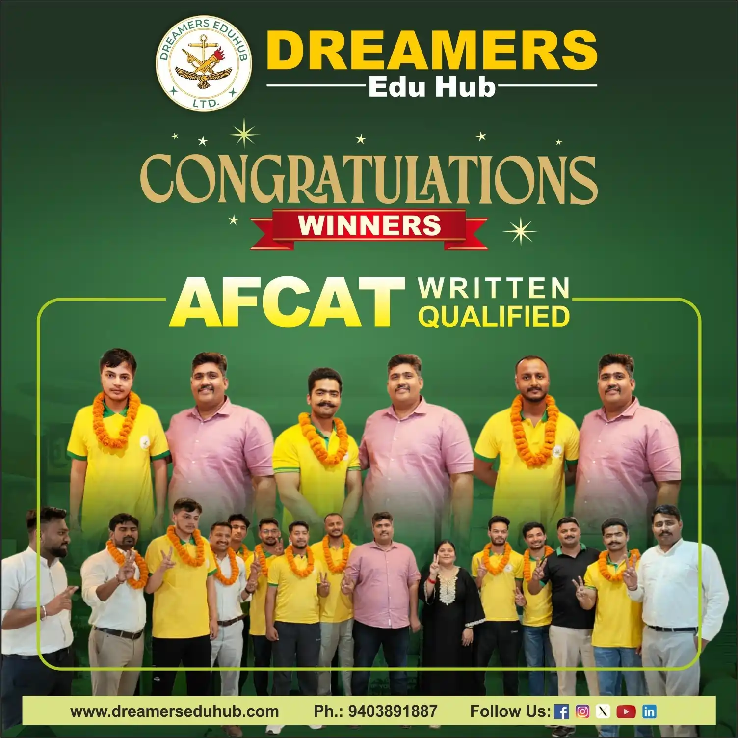 CEO Hariom sir with AFCAT 1 2026 written qualifiers