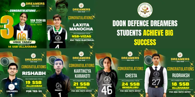 Doon Defence Dreamers Students Achieve Big success