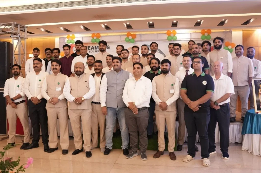 Male faculty Members alongside Hariom Chaudhary