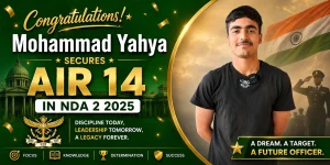 Mohammad Yahya of Dreamers Secures AIR 14 in NDA 2 2025