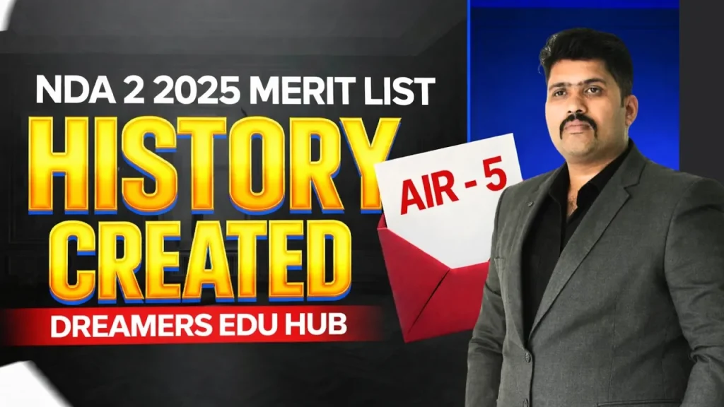 NDA-II 2025 Merit lst Top Rant AIR 5 Creates History Again