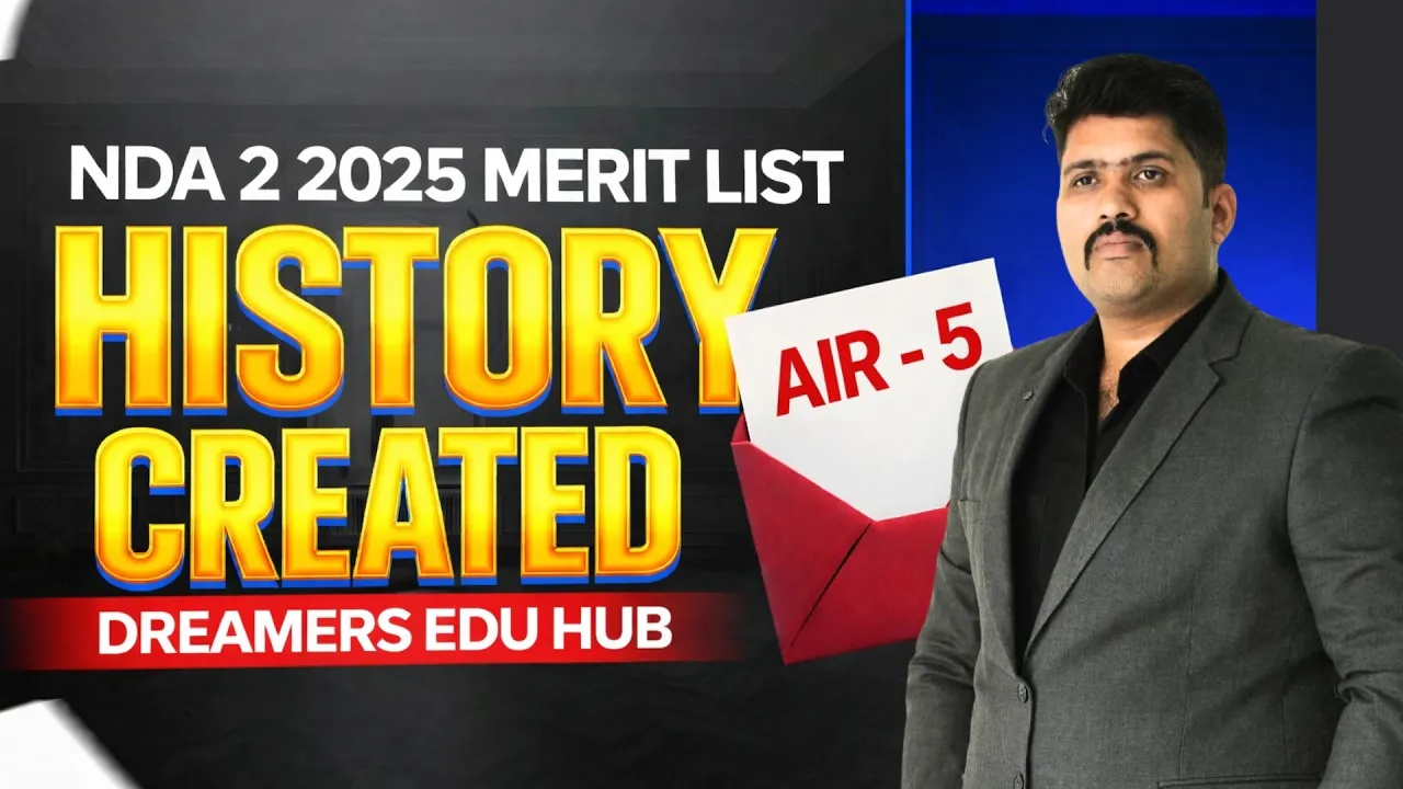 NDA-II 2025 Merit lst Top Rant AIR 5 Creates History Again