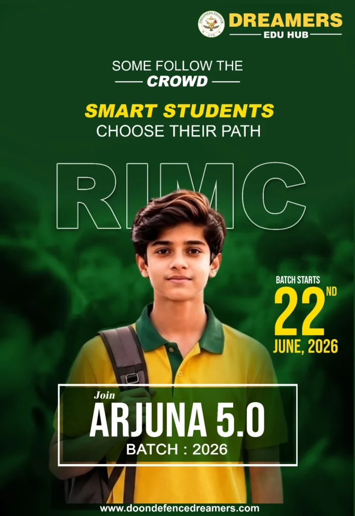 RIMC Arjuna Batch 5.0 at Doon Defence Dreamers
